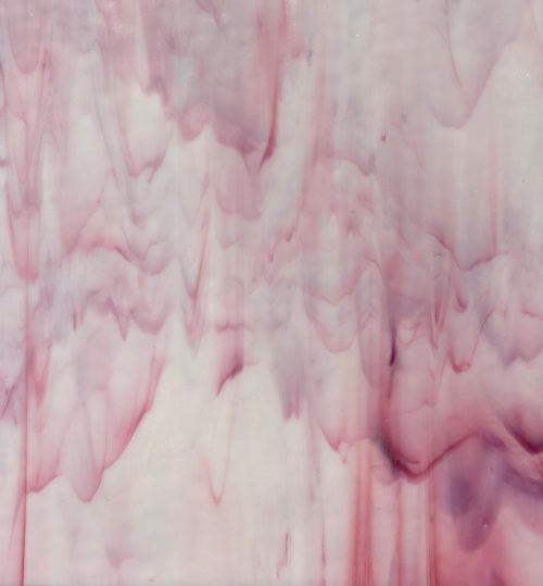 Kokomo Pink & Opal White Granite Textured Stained Glass Sheet, 52G