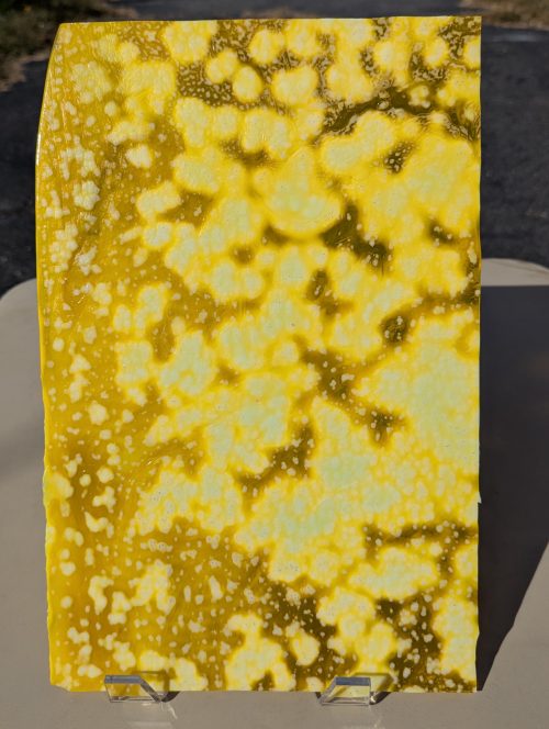 Youghiogheny Oceana Limited Run Rich Yellow Mottled Stained Glass Sheet, (305)