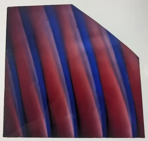 Vintage Fremont Antique Glass Red and Blue on Clear Flashed Glass