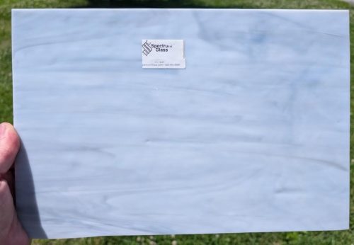 Original Spectrum White & Light Gray Opalescent, 385, 8x12"