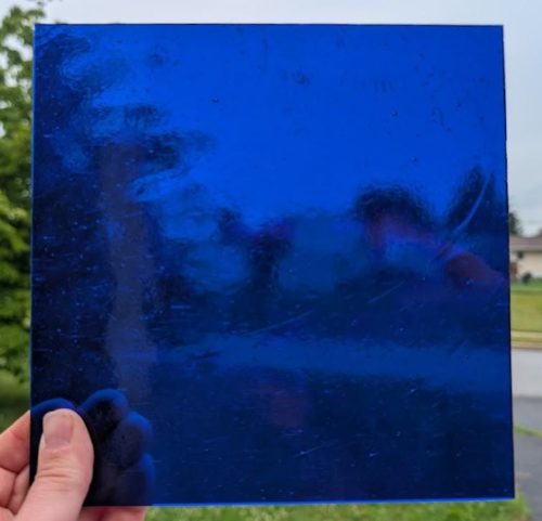 Kokomo Medium Cobalt Blue Stained Glass Sheet, 605