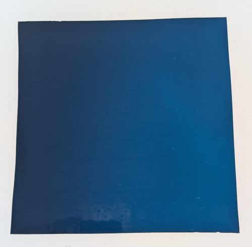 Lamberts Mouthblown Medium Dark Blue Stained Glass Sheet, 8x8"