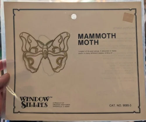 Creative Craftsmen Window Sillies Mammoth Moth Brass Filigree for Stained Glass
