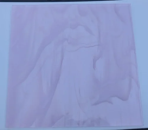 Rare, Original Spectrum Pale Pink and White Wispy Stained Glass Sheet, 399, 12x12" - Please Read!