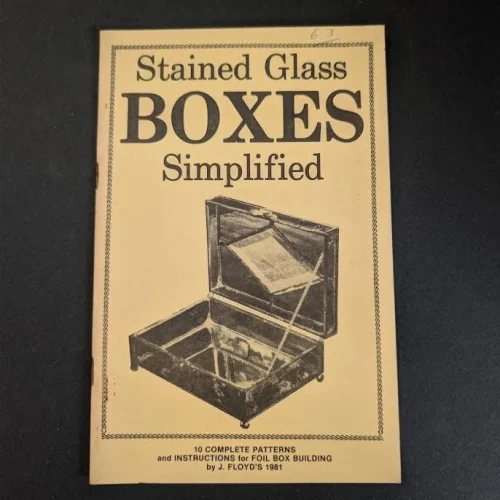 Vintage 1981 Stained Glass Boxes Simplified Pattern & Instructional Book