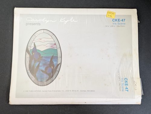 Vintage Carolyn Kyle Iris Scene CKE-47 Stained Glass Pattern