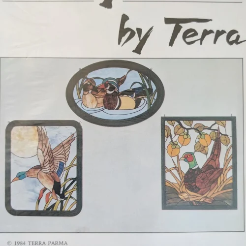 Vintage Images by Terra Stained Glass Patterns of Ducks Set 1001