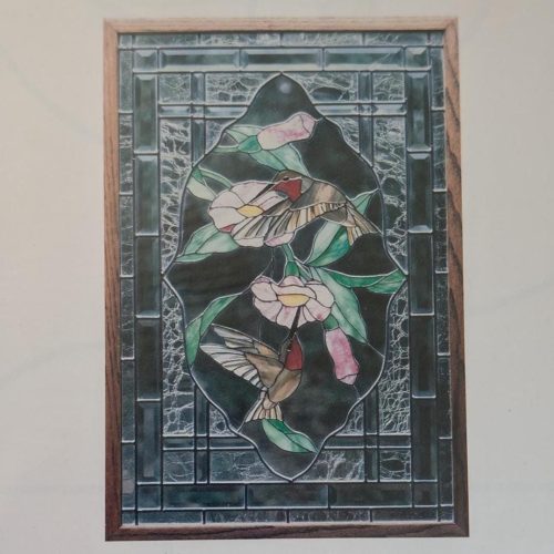 Vintage Images by Terra Stained Glass Pattern of Hummingbirds Set IM 1112