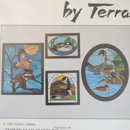 Vintage Images by Terra Stained Glass Patterns of Ducks and Geese, Set IM 1006