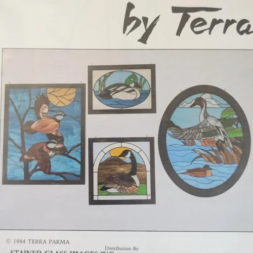 Vintage Images by Terra Stained Glass Patterns of Ducks and Geese, Set IM 1006