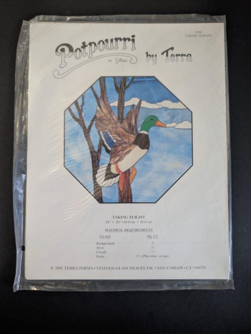 Vintage Potpourri by Terra "Taking Flight" Stained Glass Duck Pattern, 1330