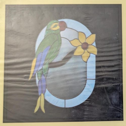 Vintage Parrot Mirror Stained Glass Patter #203 by Sierra Glass Works