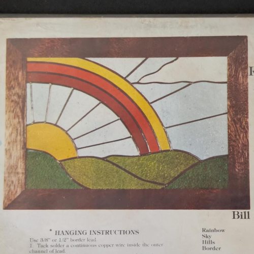 Vintage 1980 Rainbow Over Hills (Sun/Landscape) Stained Glass Pattern, CMW/Looking Glass Publicatios