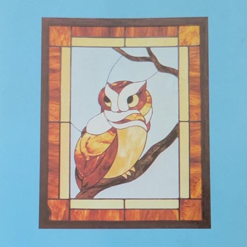 Vintage 1980 Hidden House by Judy Miller Window Pattern Owl J-30 Stained Glass Pattern
