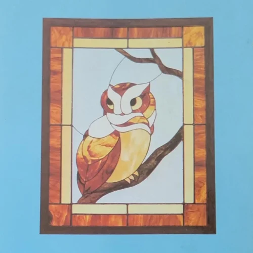 Vintage 1980 Hidden House by Judy Miller Window Pattern Owl J-30 Stained Glass Pattern