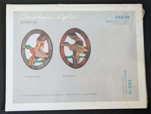 Vintage Carolyn Kyle Mallard Ducks In Flight Stained Glass Pattern, CKE 19