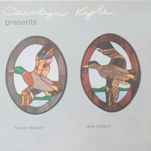 Vintage Carolyn Kyle Mallard Ducks In Flight Stained Glass Pattern, CKE 19