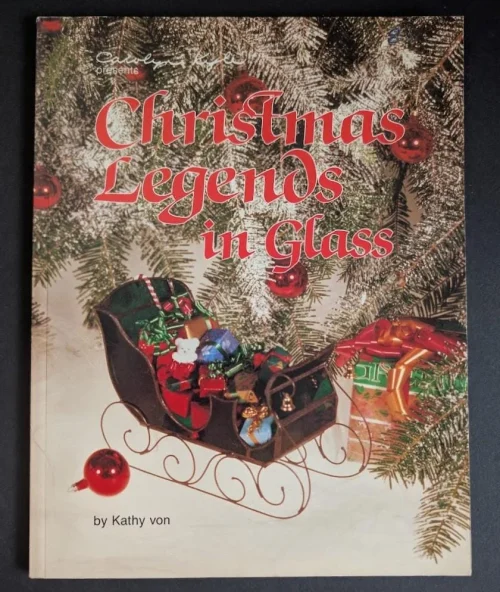 Vintage 1986 Christmas Stained Glass Pattern Book by Kathy Von Ruebendale