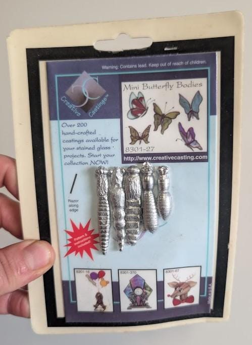Creative Castings Butterfly Body Lead Castings for Stained Glass