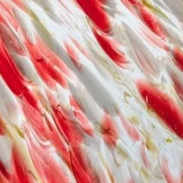Vintage Fremont Antique Red, White, and Yellow and on Clear Flashed Glass, G 105