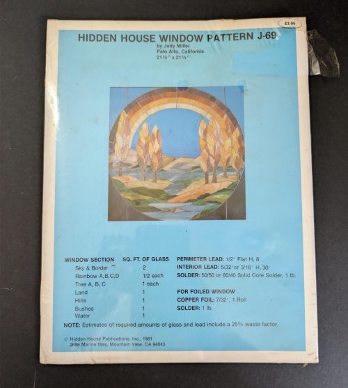 Vintage Hidden House by Judy Miller Window Pattern J-69 Stained Glass Pattern