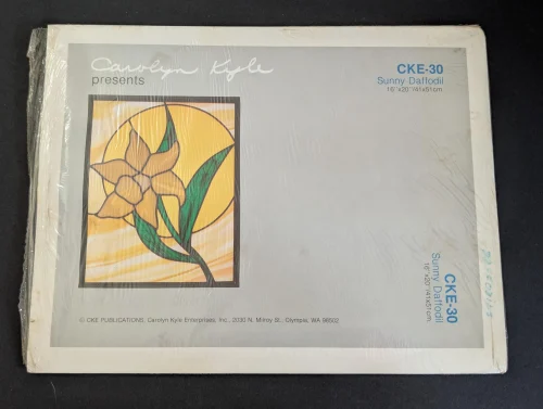 Vintage Carolyn Kyle Sunny Daffodil CKE-30 Stained Glass Pattern