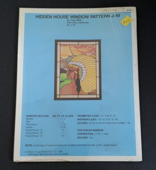 Vintage Hidden House by Judy Miller Window Pattern J-49 Stained Glass Pattern