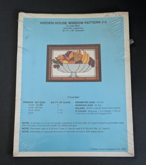 Vintage Hidden House by Judy Miller Window Pattern J-5 Stained Glass Pattern