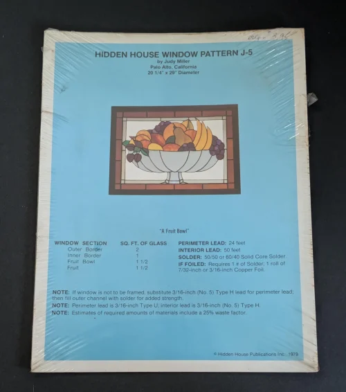 Vintage Hidden House by Judy Miller Window Pattern J-5 Stained Glass Pattern