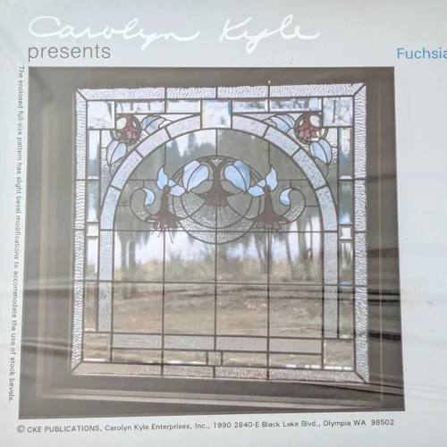 Vintage Carolyn Kyle Fuchsia Love Seat Window CKE-135 Stained Glass Pattern