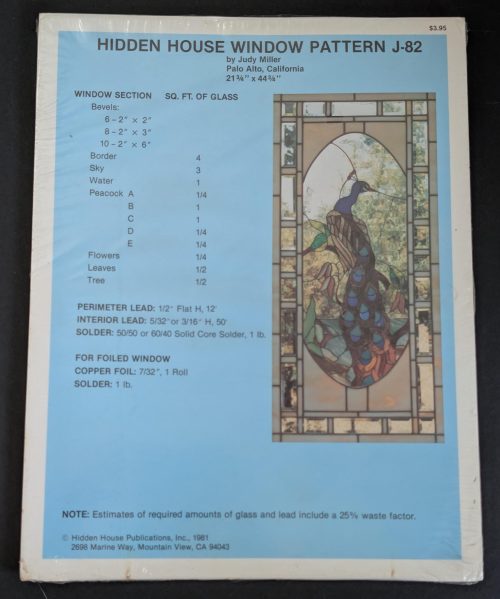 Vintage Hidden House by Judy Miller Window Pattern J-49 Stained Glass Pattern