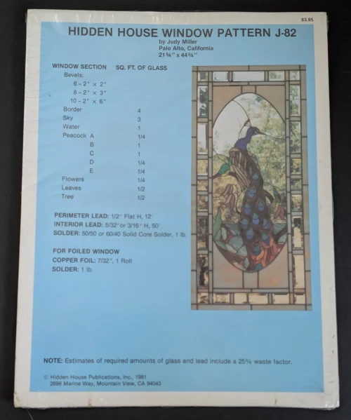 Vintage Hidden House by Judy Miller Window Pattern J-49 Stained Glass Pattern
