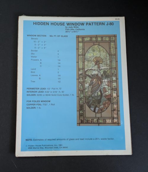 Vintage Hidden House by Judy Miller Window Pattern J-80 Stained Glass Pattern