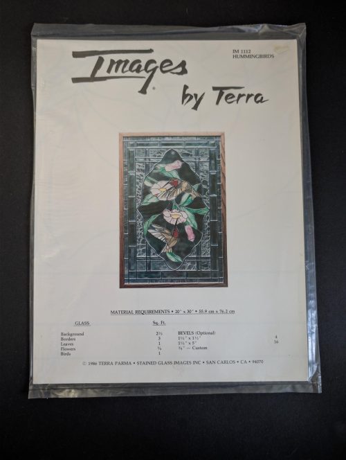 Vintage Images by Terra Stained Glass Pattern of Hummingbirds Set IM 1112