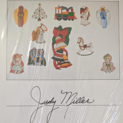 Vintage 1984 Judy Miller Designs Christmas Stained Glass Patterns, Set 114