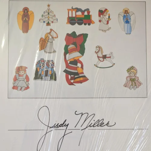Vintage 1984 Judy Miller Designs Christmas Stained Glass Patterns, Set 114