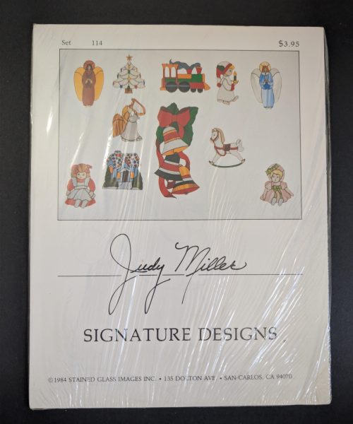 Vintage 1984 Judy Miller Designs Christmas Stained Glass Patterns, Set 114