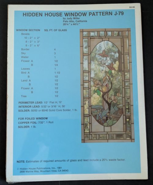 Vintage Hidden House by Judy Miller Window Pattern J-79 Stained Glass Pattern