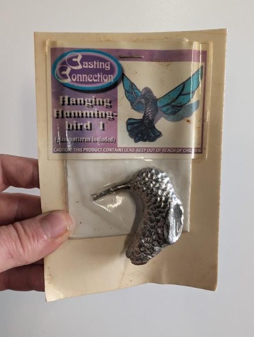 Casting Connection 3D Hanging Hummingbird 1 Lead Casting with Pattern for Stained Glass