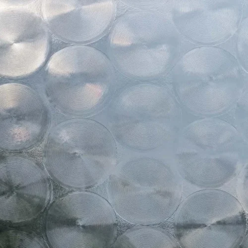 Vintage 1970s Pilkington Discus Clear Architectural Stained Glass Sheet