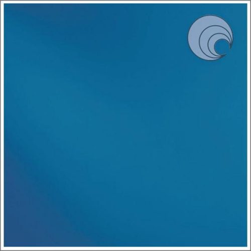 Oceanside Steel Blue Solid Transparent Fusible Stained Glass Sheet, COE 96, 538-4S, 12x12"