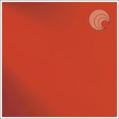 Oceanside Rust Orange Solid Transparent Fusible Stained Glass Sheet, COE 96, 571-1S, 12x12"