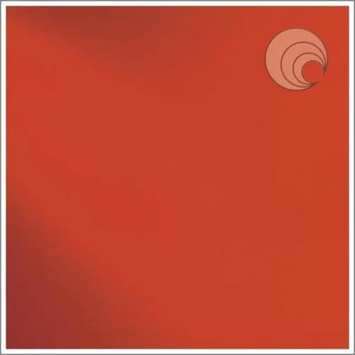 Oceanside Rust Orange Solid Transparent Fusible Stained Glass Sheet, COE 96, 571-1S, 12x12"