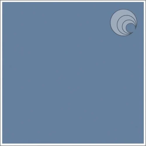 Oceanside Chambray Blue Solid Opal Fusible Stained Glass Sheet, COE 96, 60-079, 12x12"