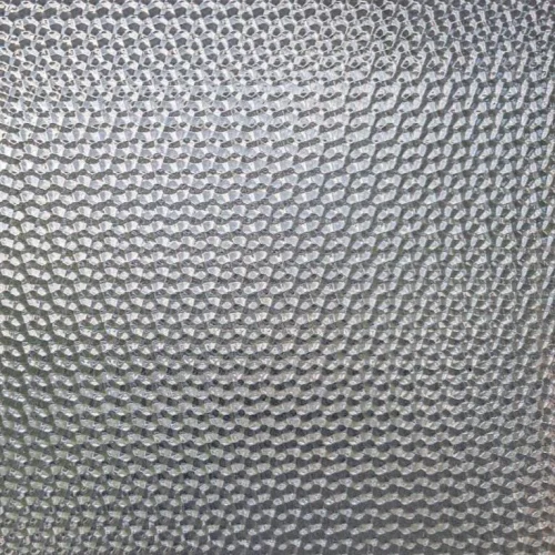 Vintage, Mid-Century Geometric Textured Privacy Architecural Glass Sheet, 9.25x12"