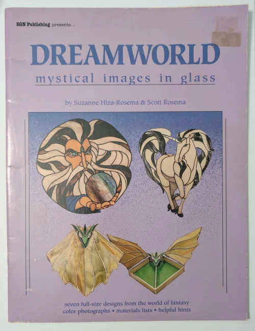 Vintage 1992 Dreamworld: Mystical Images In Glass Stained Glass Pattern Book