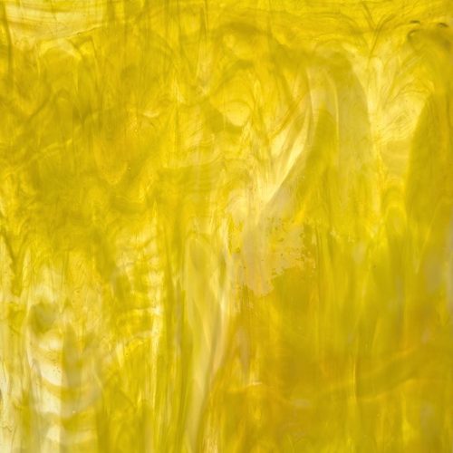 Vintage, Original Armstrong Clear, Opal, Yellow, Amber Streaky Stained Glass Sheet, 017DS, 12x12"