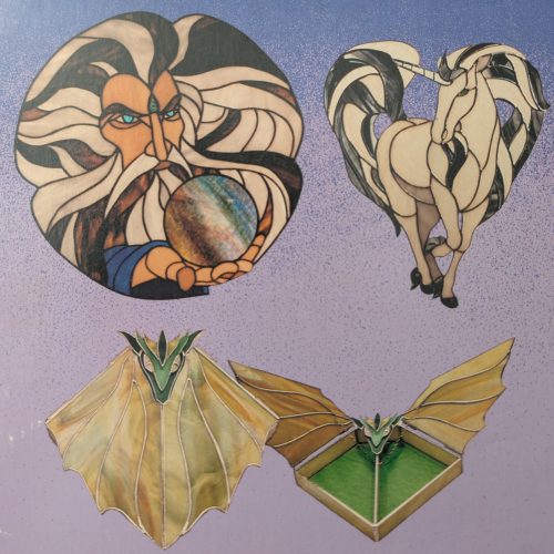 Vintage 1992 Dreamworld: Mystical Images In Glass Stained Glass Pattern Book