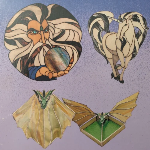Vintage 1992 Dreamworld: Mystical Images In Glass Stained Glass Pattern Book