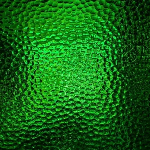 Wissmach Green Hammered Cathedral Stained Glass Sheet, 10x12"